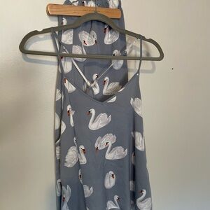 Shady Lady Women's Swan Print Sleepwear Set - Gray - mixed sizes see description